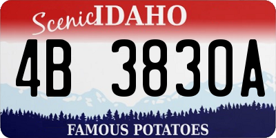 ID license plate 4B3830A
