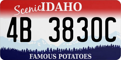 ID license plate 4B3830C