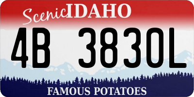 ID license plate 4B3830L