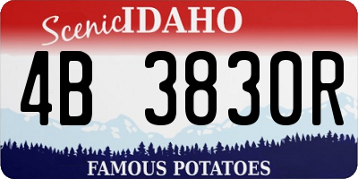 ID license plate 4B3830R