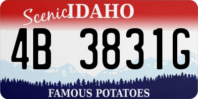 ID license plate 4B3831G