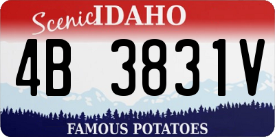 ID license plate 4B3831V