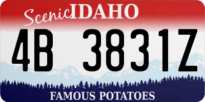 ID license plate 4B3831Z