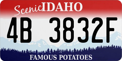 ID license plate 4B3832F