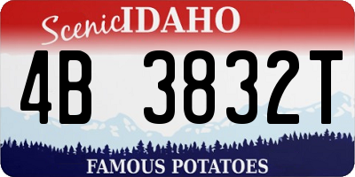 ID license plate 4B3832T