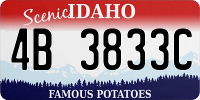 ID license plate 4B3833C