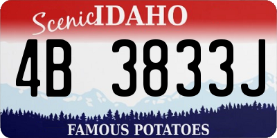 ID license plate 4B3833J