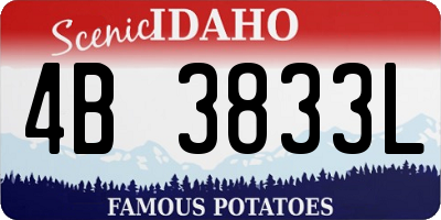 ID license plate 4B3833L