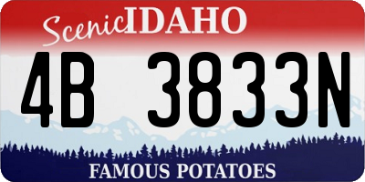 ID license plate 4B3833N