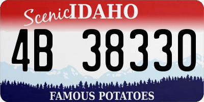 ID license plate 4B3833O