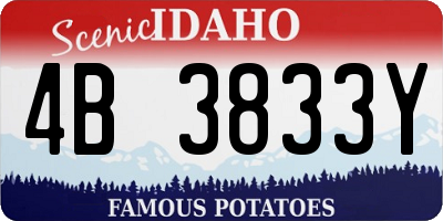 ID license plate 4B3833Y