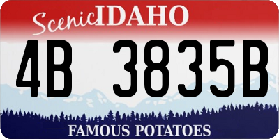 ID license plate 4B3835B