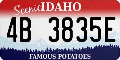 ID license plate 4B3835E