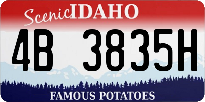 ID license plate 4B3835H