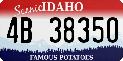 ID license plate 4B3835O