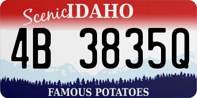 ID license plate 4B3835Q