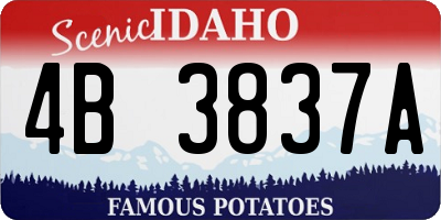 ID license plate 4B3837A