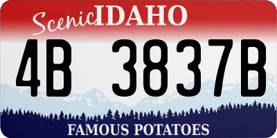 ID license plate 4B3837B