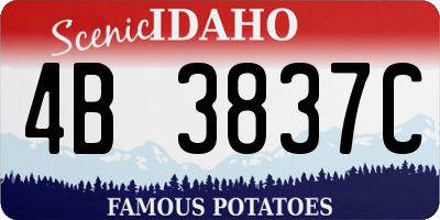ID license plate 4B3837C