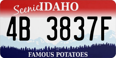 ID license plate 4B3837F