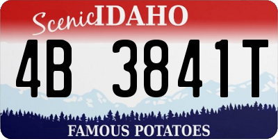 ID license plate 4B3841T