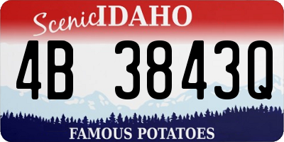 ID license plate 4B3843Q