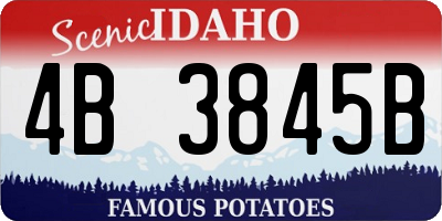 ID license plate 4B3845B