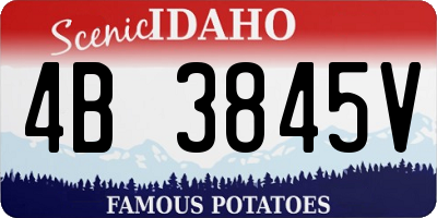 ID license plate 4B3845V