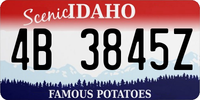 ID license plate 4B3845Z