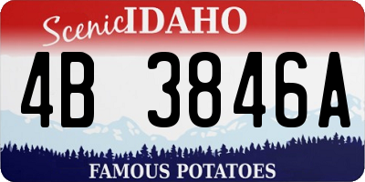 ID license plate 4B3846A