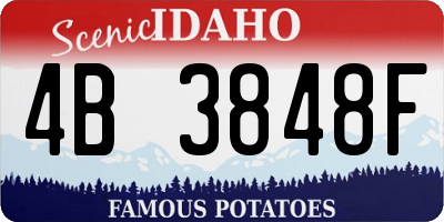 ID license plate 4B3848F