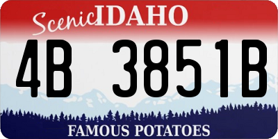 ID license plate 4B3851B