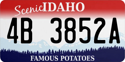 ID license plate 4B3852A