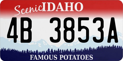 ID license plate 4B3853A