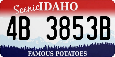 ID license plate 4B3853B