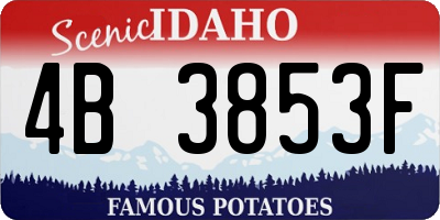 ID license plate 4B3853F
