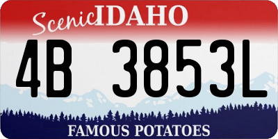 ID license plate 4B3853L