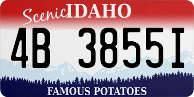 ID license plate 4B3855I