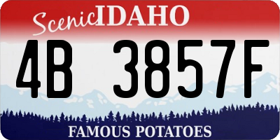 ID license plate 4B3857F