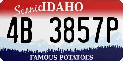 ID license plate 4B3857P
