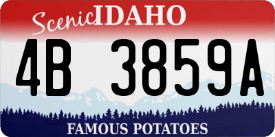 ID license plate 4B3859A