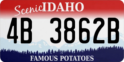 ID license plate 4B3862B