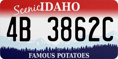 ID license plate 4B3862C