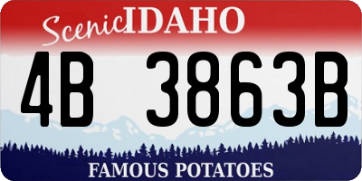 ID license plate 4B3863B