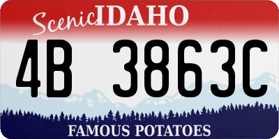 ID license plate 4B3863C