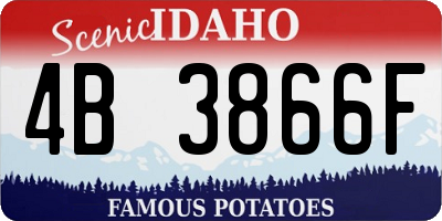 ID license plate 4B3866F