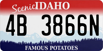 ID license plate 4B3866N