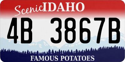 ID license plate 4B3867B