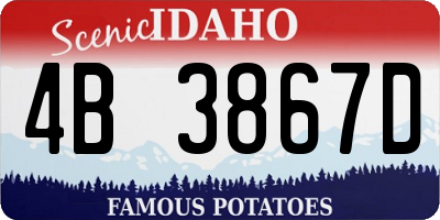 ID license plate 4B3867D