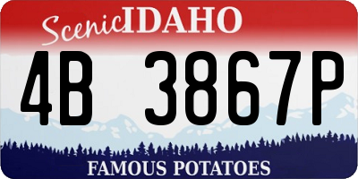 ID license plate 4B3867P